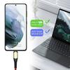 Chargeur Rapide 25W - E.F.Connection - Câble USB-C 1M - Nylon Rouge - Compatible Samsung S20 S21 S22 S23 S24 S25 FE