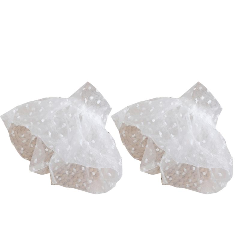 Elegant Sheer Dotted Sleeves Decorative Wrist Cuffs Arm Sleeves For Women Girl Daily Wear And Special Occasion Outfit