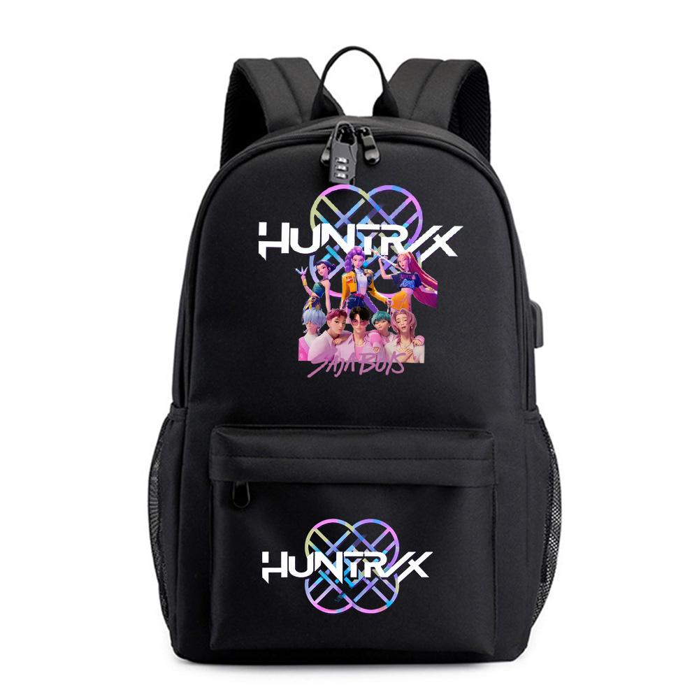 Anime Tecknad Kpop Tryckt Ryggsäck för Tonåring Student Flicka Pojke Bokväska Skolväska Kvinnor Stor Kapacitet Resväska Barn Gåva Rucksak
