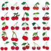 50pcs Cute Cherry Stickers: Waterproof Decorative Fruit Stickers for Phone Cases, Milk Tea Cups, and Stationery