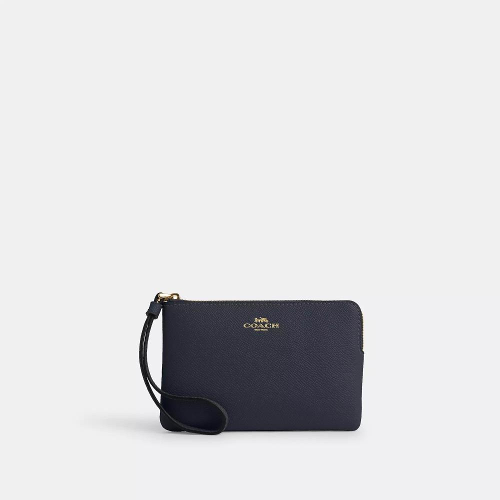 

Браслет Coach с угловой молнией, золотистый, полночь