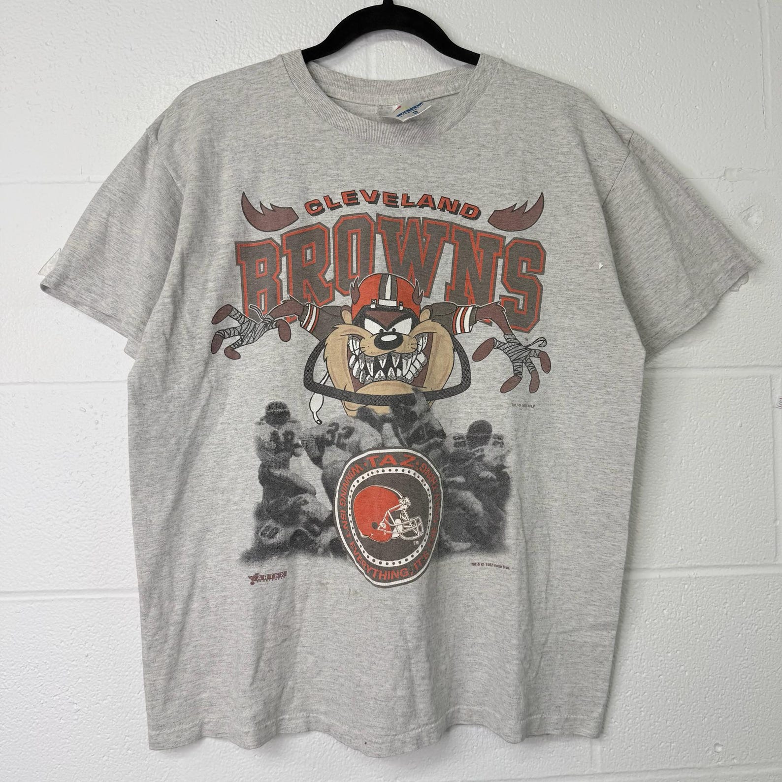 1992 Cleveland Browns Taz T shirt Sz L (B2760) 3XL