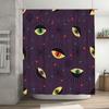 Colorful Bow Tie Print Shower Curtain for Bathroom Decor Easy Install Fabric Shower Panels with Hook Rings Set