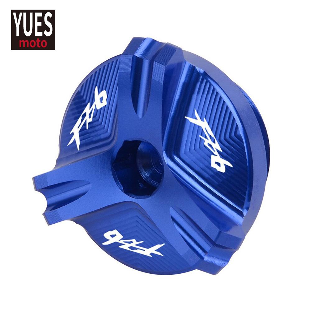 Příslušenství pro motocykly Hliníková olejová plnička Motor Dain Plug Cover For Yamaha FZ6 2004-2012 FZ6R FAZER