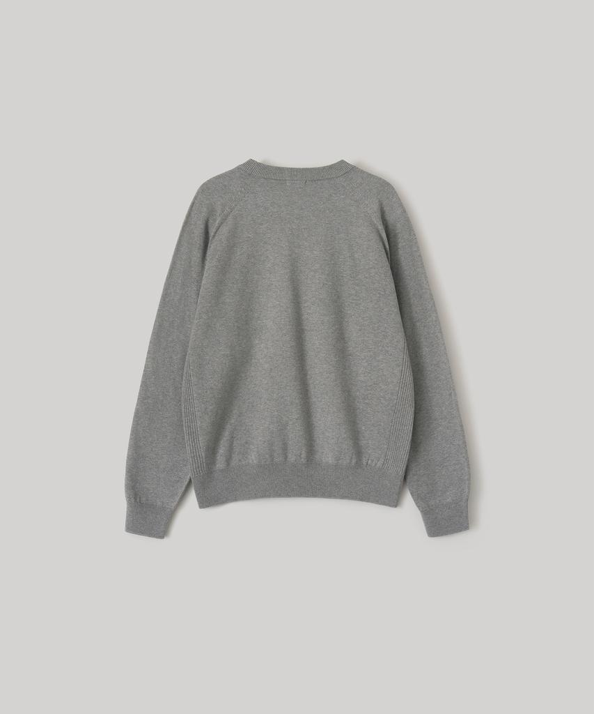 ANOTHER OFFICE WOMEN W. Whole Garment Crew-Neck Knit (Heather Gray)