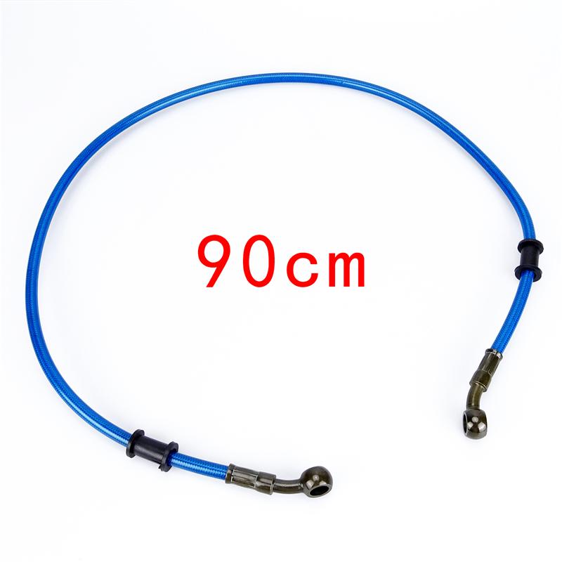 M10 50-120cm Motorcycle Dirt Bike Braided Line Steel Brake Hose Cable Hydraulic Banjo Pipe Universal Fit Racing