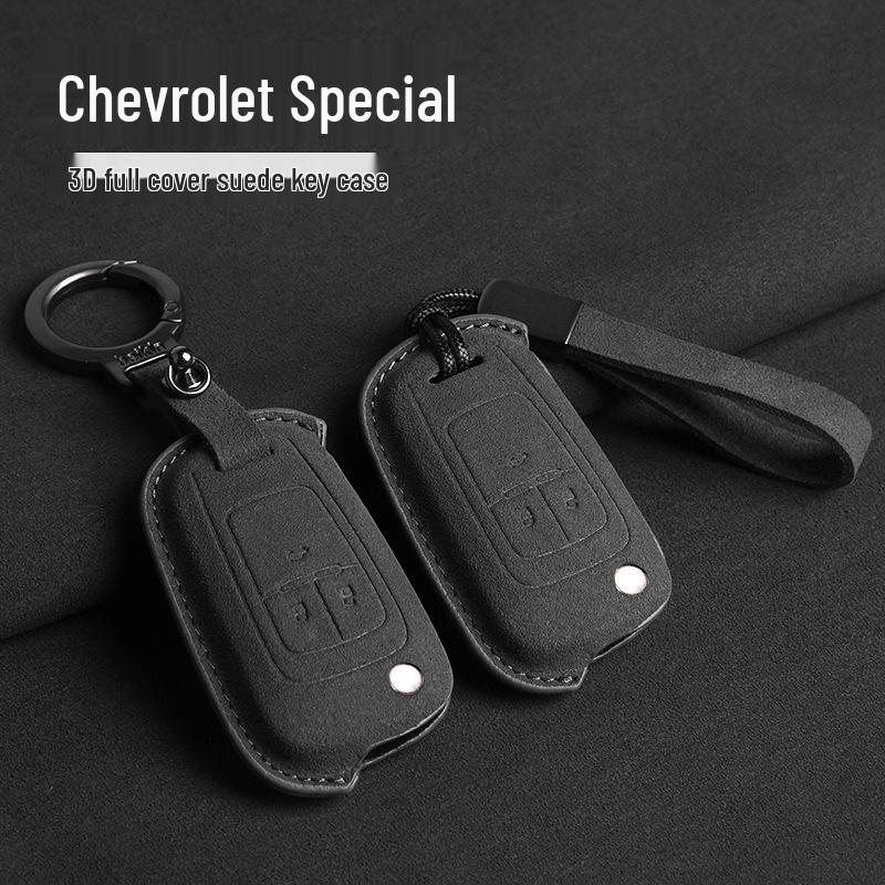 Suede Car Key Cover for Buick and Chevrolet Folding Keys
