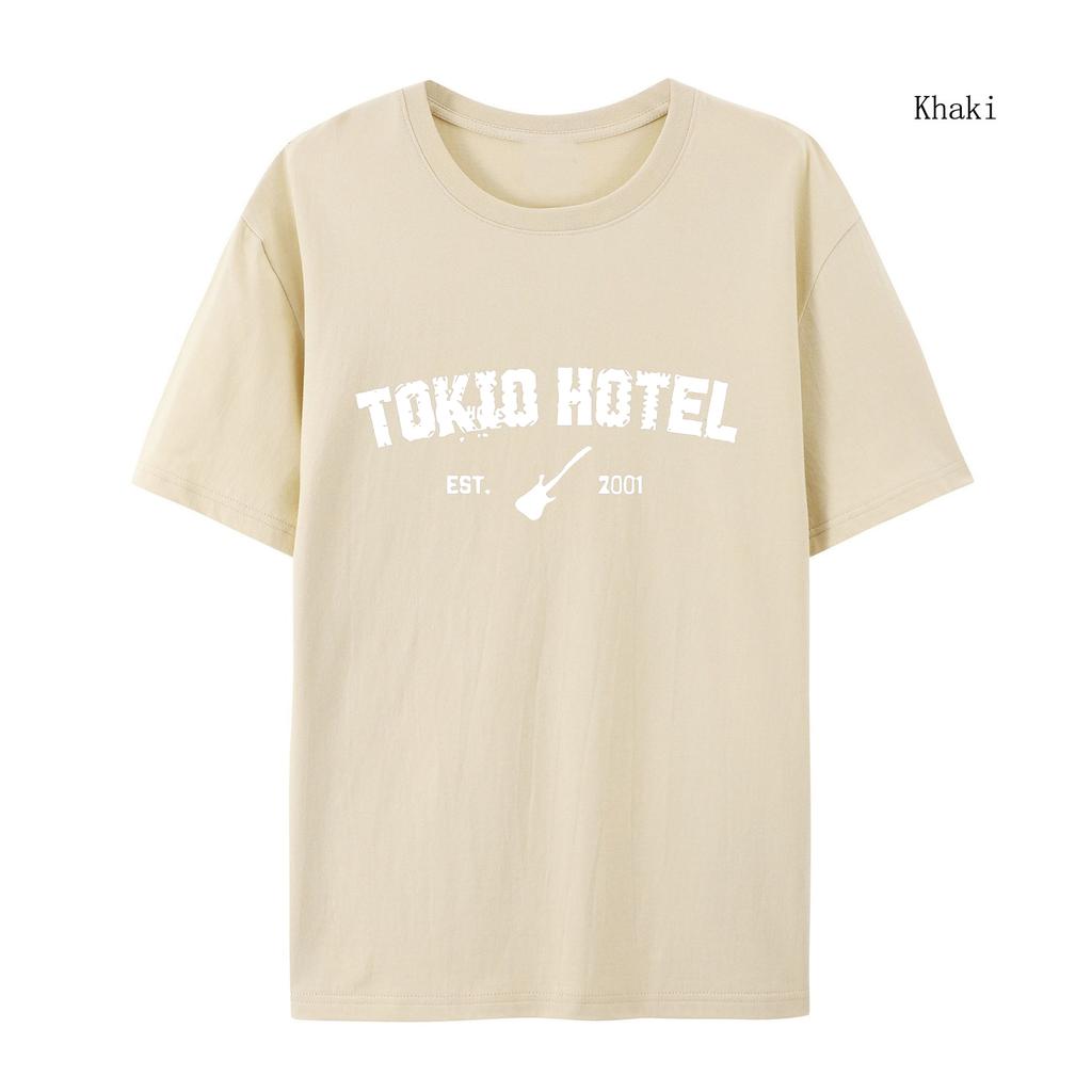 Rock Band Tokio Hotel Kaulitz Print Tshirt Cotton T-shirt Trend Short Sleeve Tee Women Hip Hop Streetwear T Shirt Clothes