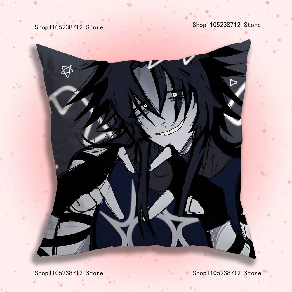 Federa per cuscino anime in acrilico TwoTime Forsaken Federa antipolvere Cerniera invisibile Peluche corto setoso Copricuscino per divano