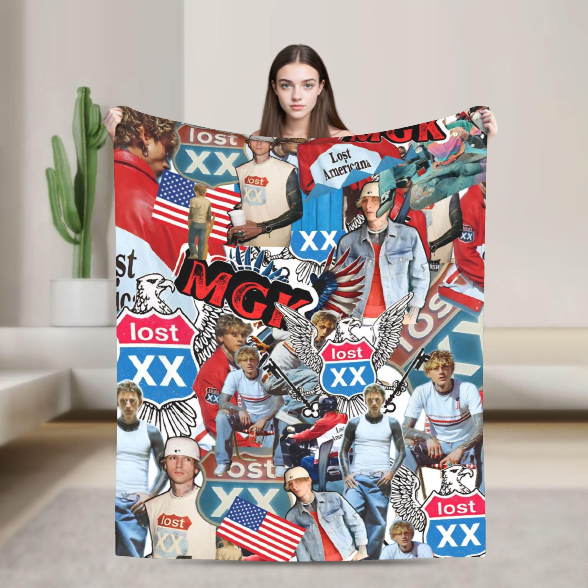 

MGK Lost Americana Tour 2025-2026 Blanket Cozy Soft Throw Blankets for Sofa 50x60 Inch Multi-size Quilt 130x150cm