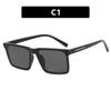 Square Sunglasses Trendy Big Face Sunglasses Uv Protection Simple Photo High-End Sunglasses