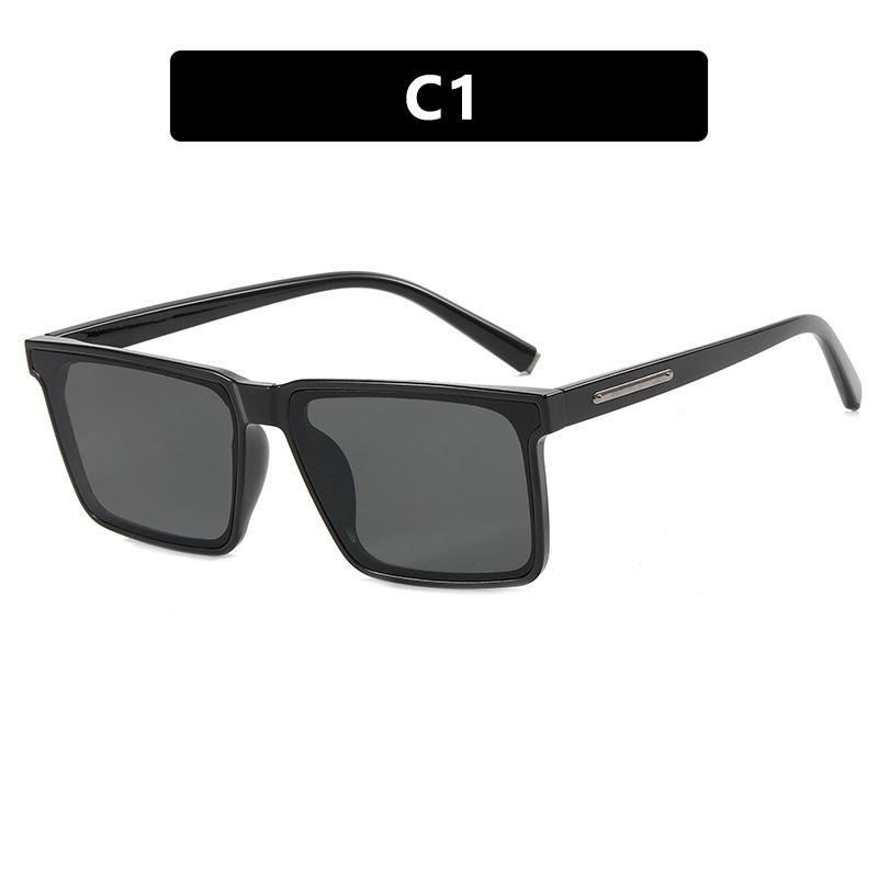 Square Sunglasses Trendy Big Face Sunglasses Uv Protection Simple Photo High-End Sunglasses