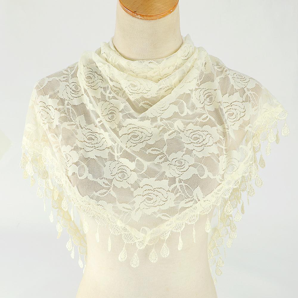 Any Occasion Scarf Fashionable Neckerchief Hollow Rose Scarf Lace Scarf