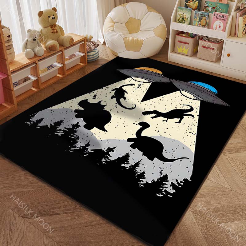 Cute Dinosaur World Cartoon Print Carpet for Living Room Bedroom Sofa Doormat Home Decor Area Rug Non-slip Floor Mat for Gifts