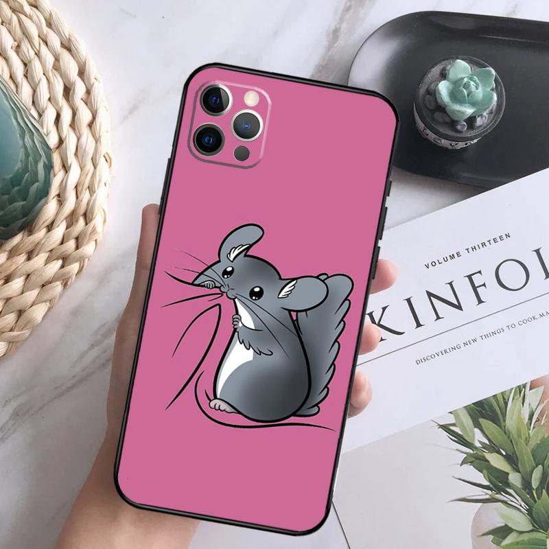 

Cute Cartoon Chinchilla Phone Case For iPhone 15 14 13 12 11 16 Pro Max Plus Mini 7 8 X XS Max XR Back Cover Shell iPhone 7 8