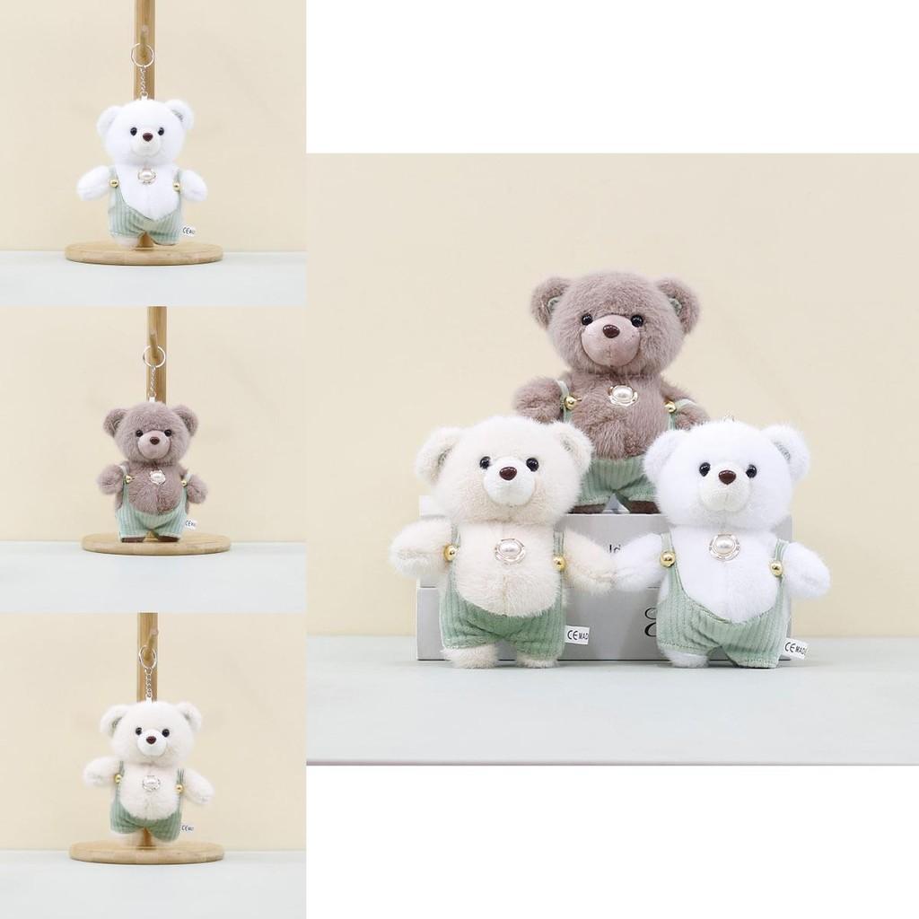 Whimsical Big Belly Teddy Bear Keychain Soft Plush Charm Adorable Bag Accessory