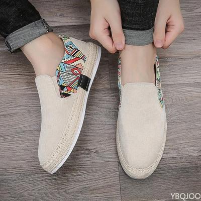 2025 New Style Summer Fashion Versatile Men's Sneakers Casual Comfort Canvas Flat Shoes Men Fisherman Linen Cloth Loafers Shoes