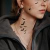 Autocollant de Tatouage Premium Personnalité Sombre Mignon Multi-Images Toile d'Araignée Chauve-souris Clavicule Doigt