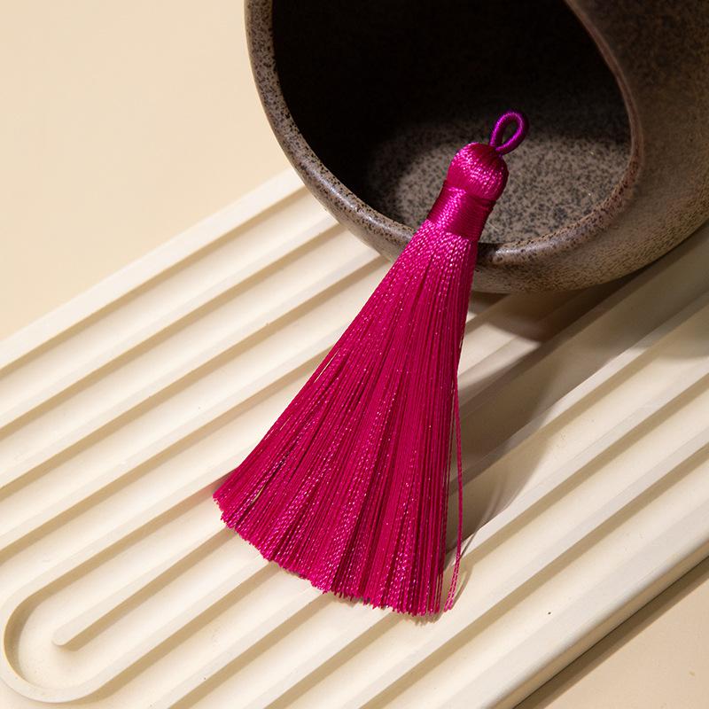 8Cm Pull Circle Fringed Ear Polyester Fringed Antique Hanging Ear Bookmark Sachet Jewelry Accessories Diy Small Pendant
