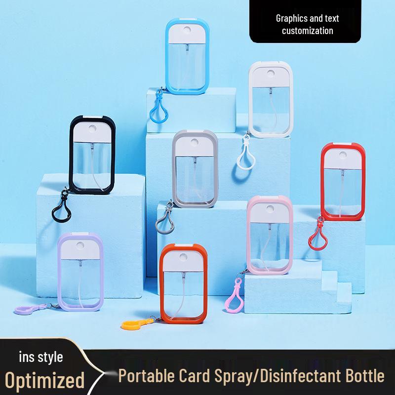 50ml Portable Travel Perfume Bottle - Refillable Apple Card Spray Container ABS case + PP spray head + PETG inner bottle