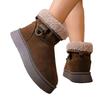 Fur integrated thick-soled snow boots women's winter 2025 new warm velvet thickened bread Northeast large cotton shoes