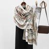 180*85Cm New Silk Satin Printed Long Scarf For Spring Elegant Floral Design Women’S Headscarf & Scarf And Shawl