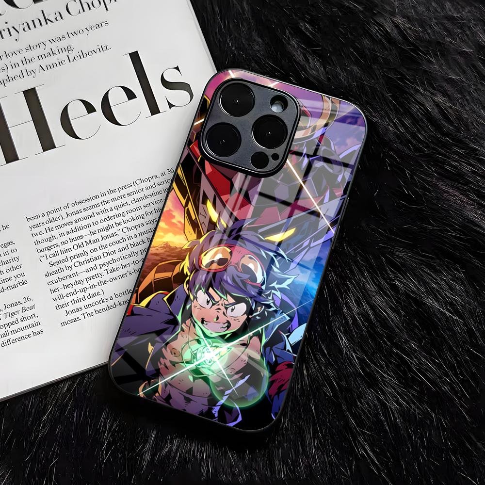 Gurren L-Lagann Phone Case For IPhone 17 Air 16 E Pro Max 15 14 13 Mini 12 Pro 11 Max Plus Black Glass Cover