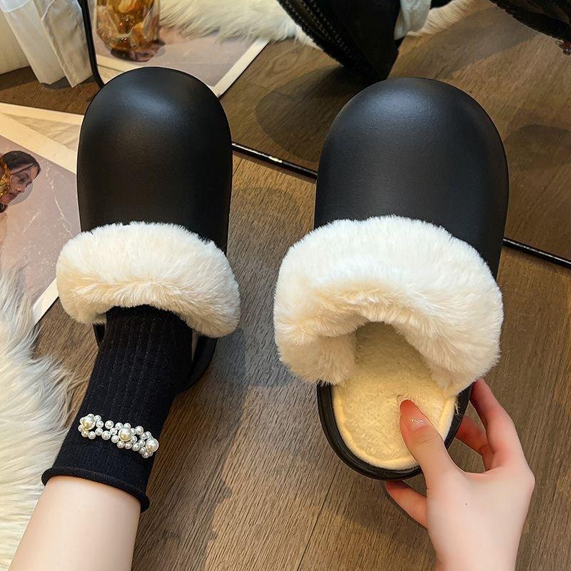 Baumwollpantoffeln mit dicken Sohlen