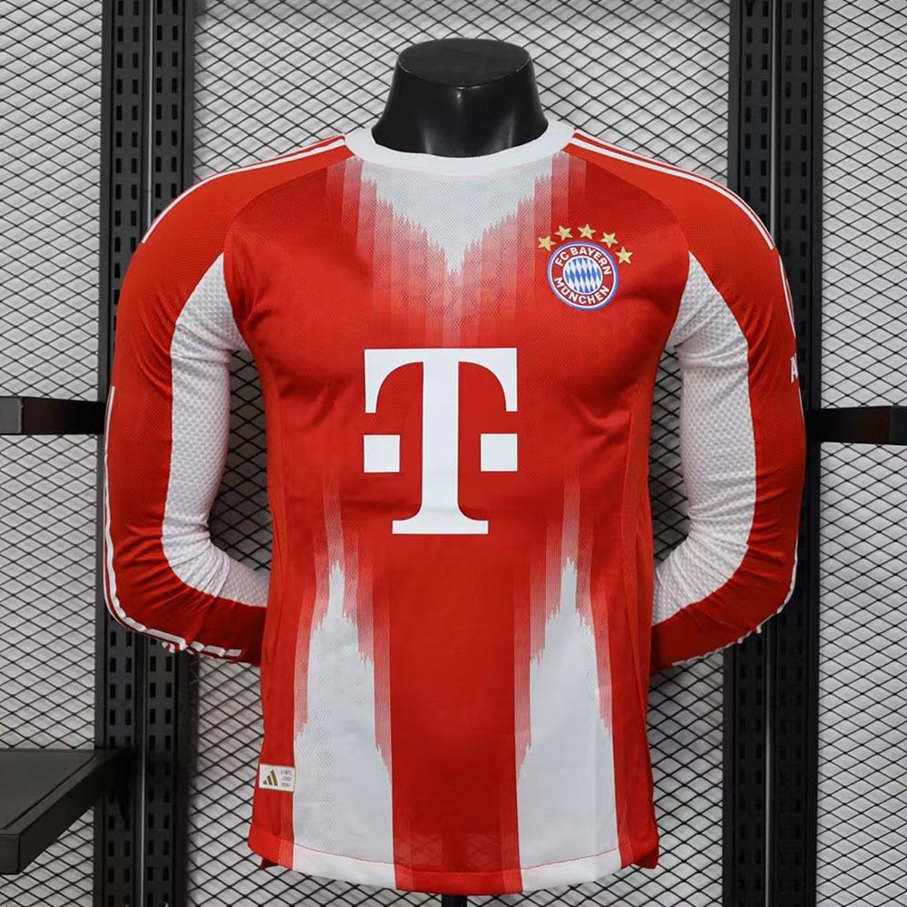 Bayern Munich 25/26 Home Long Sleeve Jersey - Kane, Musiala, Kimmich Edition S