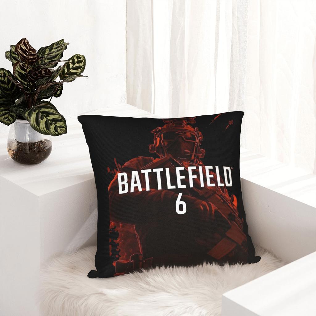 Federa Decorativa Battlefield 6 Giochi Divertenti BF6 Merch Casa Copricuscino con Cerniera Multitaglia