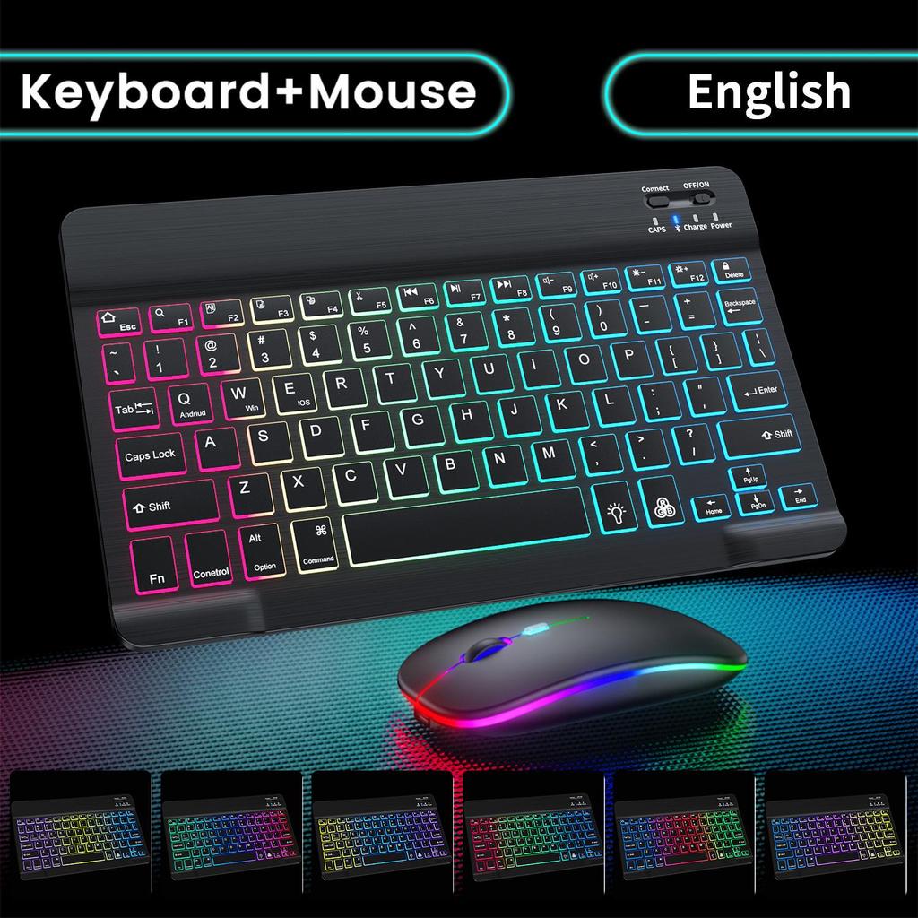 Universal Wireless Luminous Keyboard & Mouse Set for iPads, Tablets & Phones