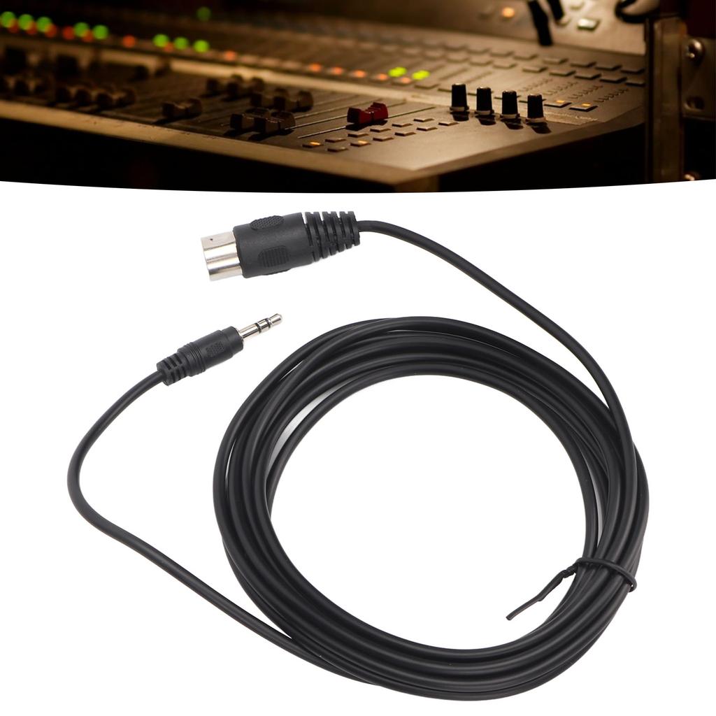 Din 8 Pin to 3.5mm MIDI Cable Male to Male 8 Pin Din to 3.5mm Cord for Musical Instrument Sound Equipment