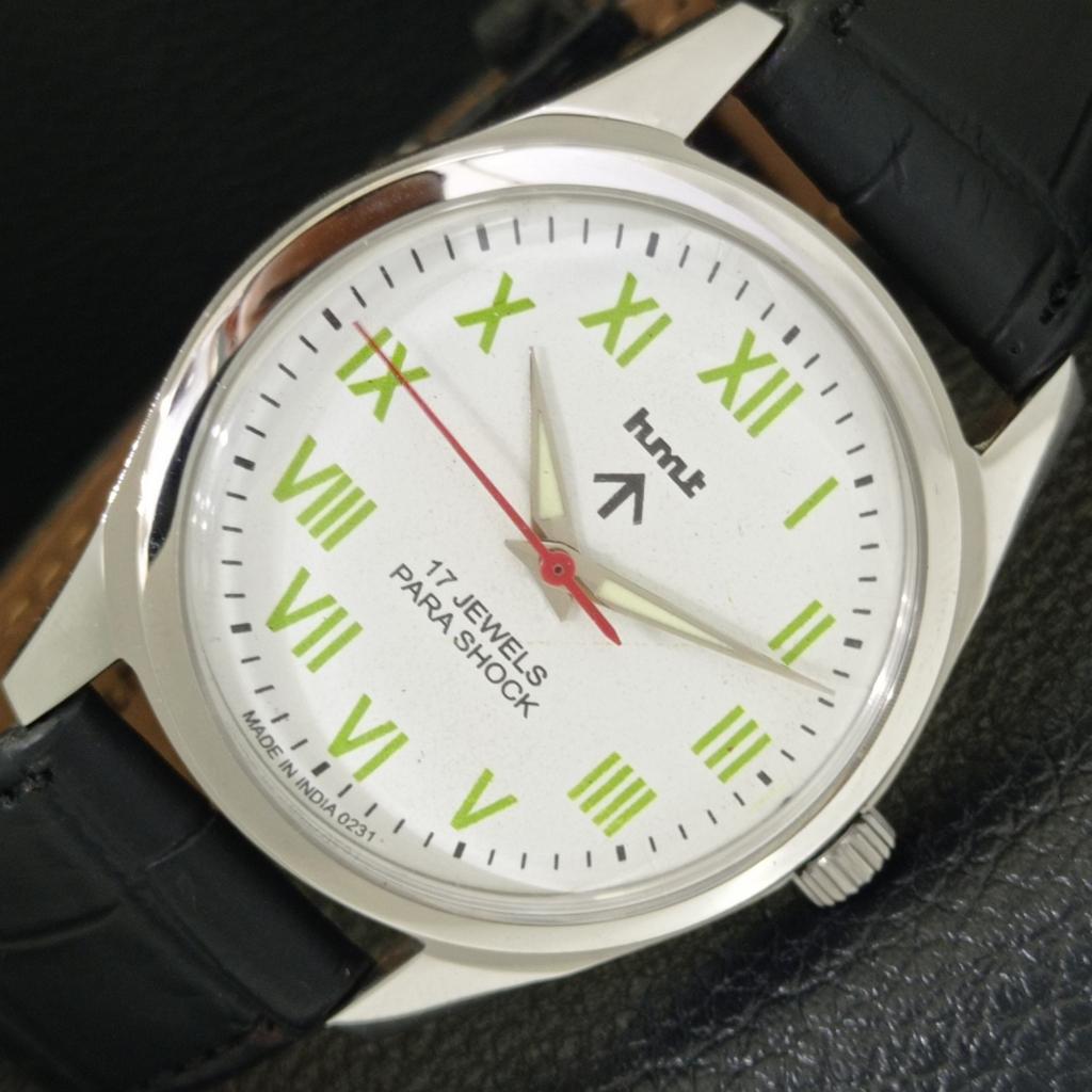 

VINTAGE HMT HAND-WINDING INDIAN MENS WHITE COLOR DIAL WATCH a441010-4 HT-a441010
