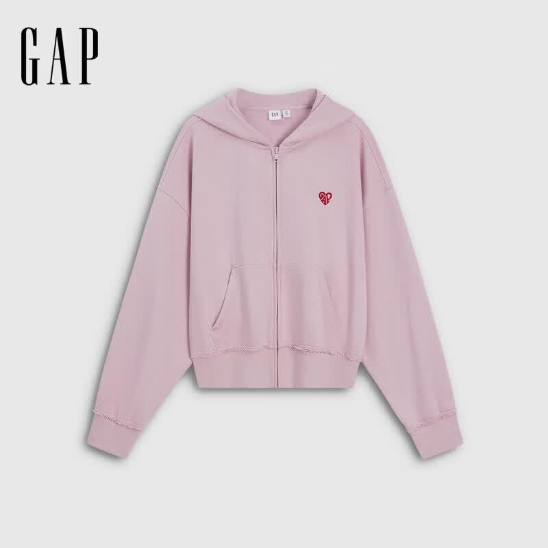 Gap Women's Heart Logo Embroidered Hooded Cardigan
