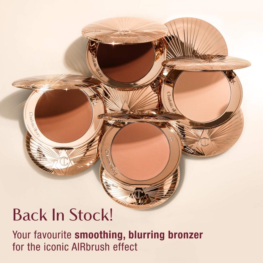 Charlotte Tilbury Refillable Airbrush Matte Bronzer 0.56 Oz   16 G Refill Fair Natural Soft Bronze