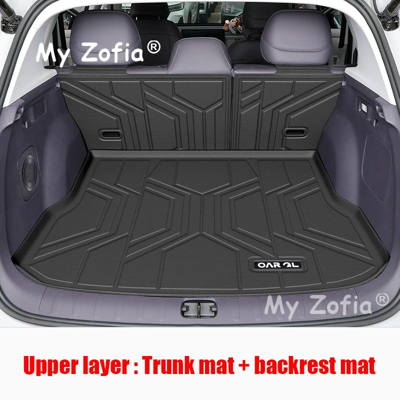 Car TPE Rear Trunk Mat For Leapmotor B10 2025 2026 Car Seat Backrest Protective Anti-Dirty Carpets Waterproof Mat Accessories