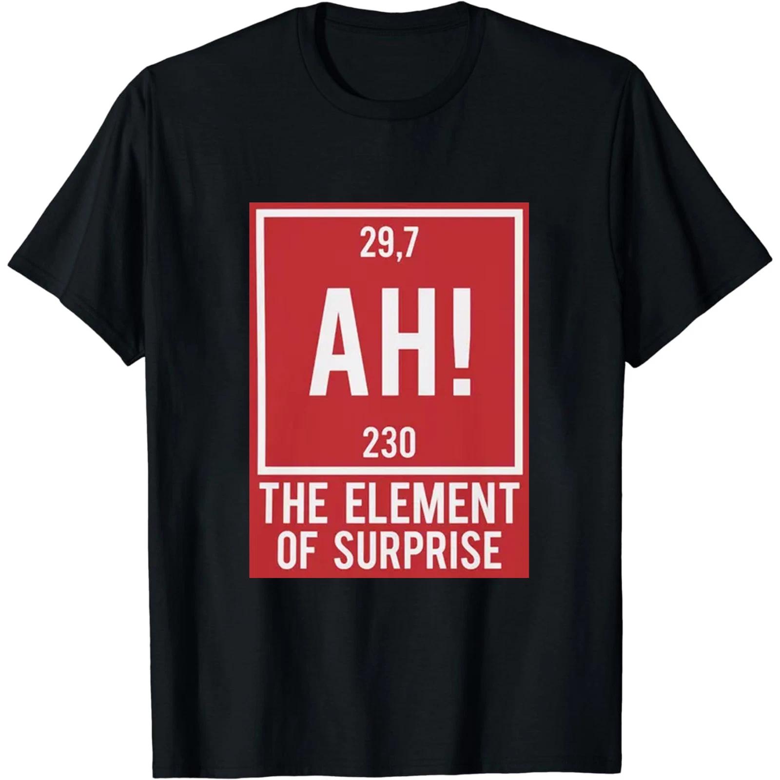 Funny Science T Shirt The Element of Surprise Periodic Table Chemistry Gift Tee XL