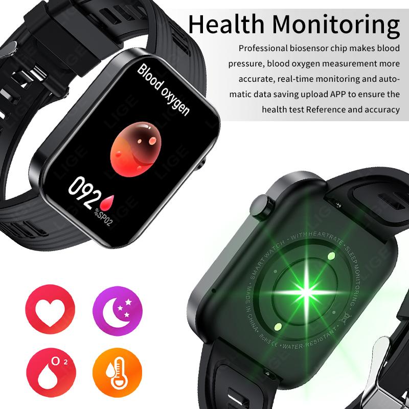Bluetooth Call Smartwatch For Women Men Health Monitoring Voice Assistant Bracelet Custom Dial Sports Fitness Smart Watch