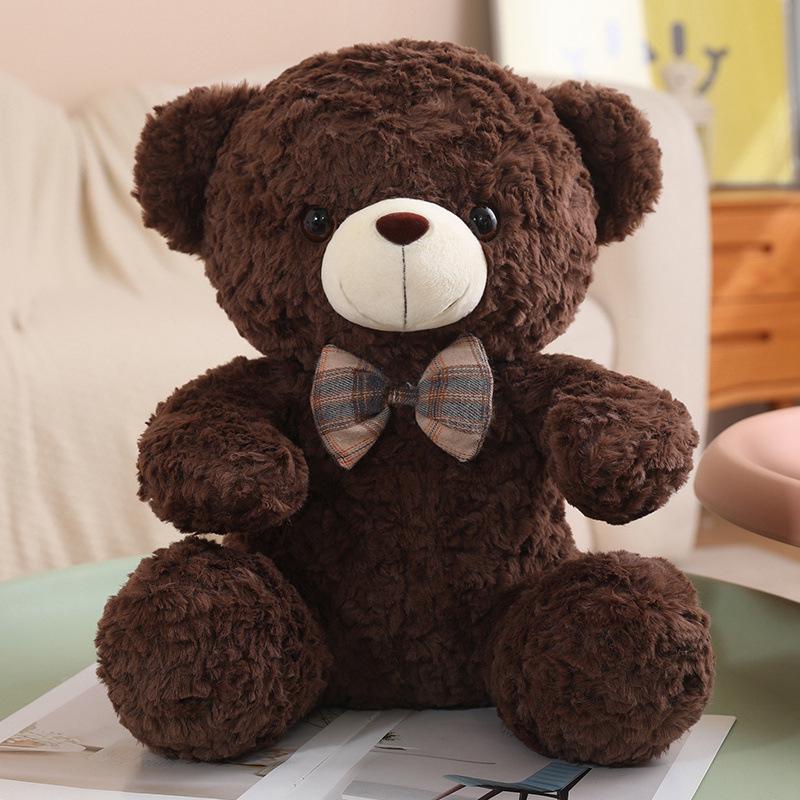Cute Plush Teddy Bear with Bow – Perfect Companion Doll Gift for Girls