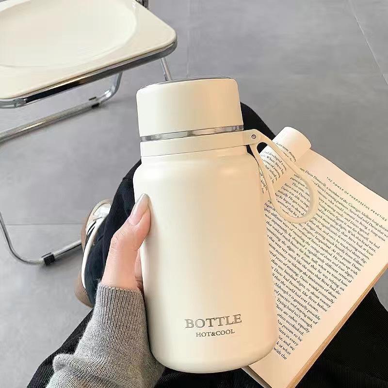 New 2025 Cute 316 Stainless Steel Insulated Tea Cup with Lid for Women & Students