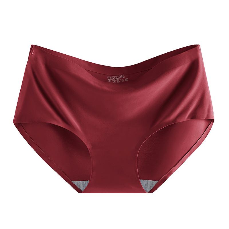 Nahtlose Damen-Eis-Seiden-Atmungsaktive Dreiecksunterwäsche mit mittlerer Taille - Stil 810