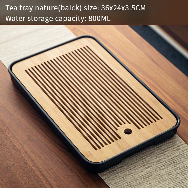 Artificial Stone Tea Tray Chinese Hollow Stripes Design Water Storage Trays Home Living Room Small Kung Fu Dry Tea Tray