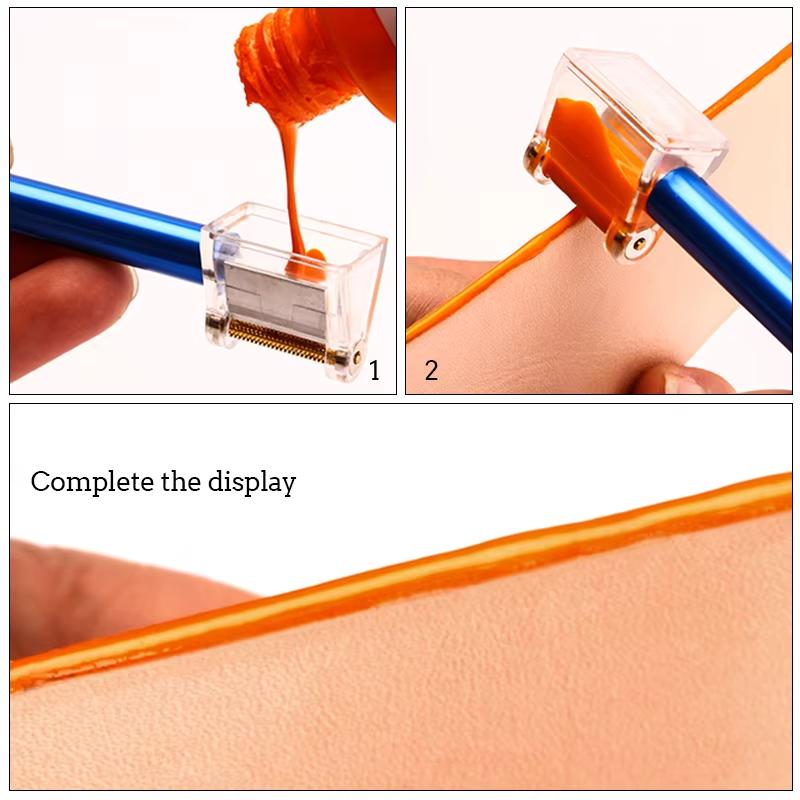 1 Stück Lederkantenöl-Rollerstift Kleben Färben Stift Applikator Farbroller Werkzeug DIY Leder Malzubehör Lederhandwerkzeug