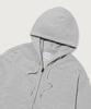 Champion Small Logo Loose Fit Zip-Up Hoodie Grey