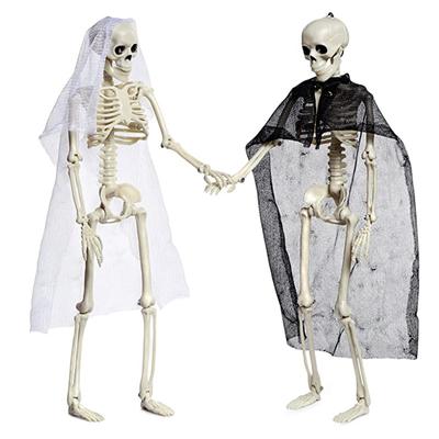 Halloween Skull Skeleton Decoration Simulated Human Plastic Bones Haunted House Decorative Skeleton