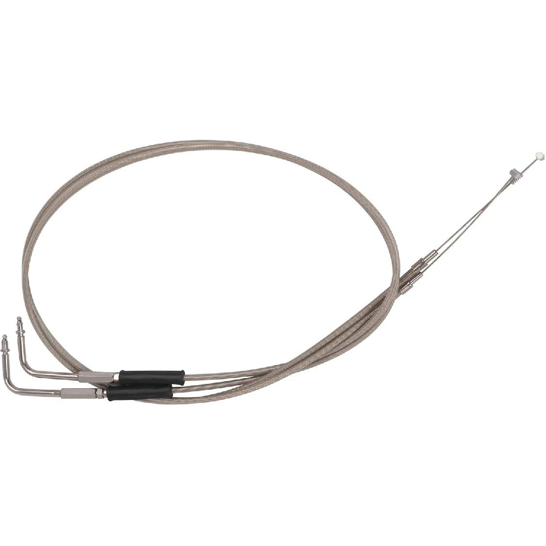 

BAIONE 39 43 47 51 Stainless Steel Throttle Cable Wire Kit Idle Cable Compatible with Harley Iron XL 883 1200 Dyna Softail Fat Boy Heritage Road 39