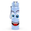 1PC Big Smile Funny Cartoon Face Print 750ml Color Plastic Sports Water Bottle Leakproof Flip Straw Lid Suitable for Sports Office Home Use