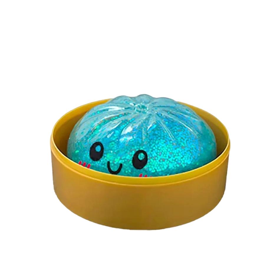 Dumpling Stress Balls Fidget Sensory Toy Simulation Food With Steamer Squeeze Dough Ball Stress Relief Hand Toy 1-5 Pcs