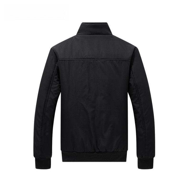 Flight Jacket Cotton-padded Jacket Men's Fleece Warm Down Jacket Fashionable Stand-up Collar Cotton-padded Jacket Plus-size Cotton-padded Jacket