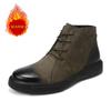 Fashion 2024 Winter Hot Selling Men's Business Short Boots Soft Soles Soft Surfaces Men's Leather Casual Shoes Cotton Ankle Boots
